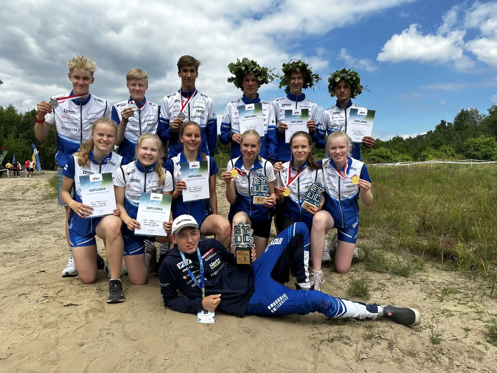 Suunnistus: Suomen nuorille kultaa ja hopeaa EM-viesteissä