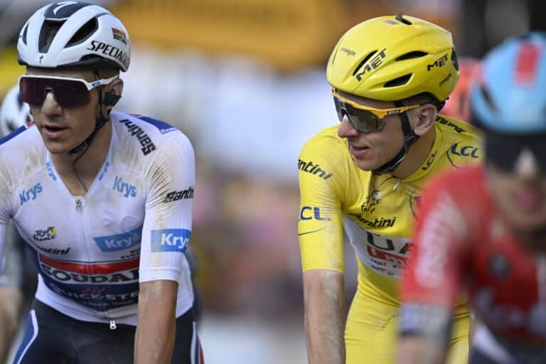 Remco Evenepoel ja Tadej Pogacar, pyöräily