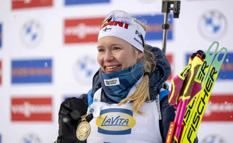 Suvi Minkkinen sai shokkitiedon välittömästi voittonsa jälkeen