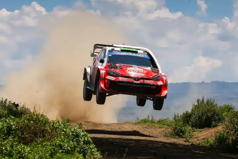 Toyotan Elfyn Evans Kenian Safari-rallissa maaliskuussa 2026